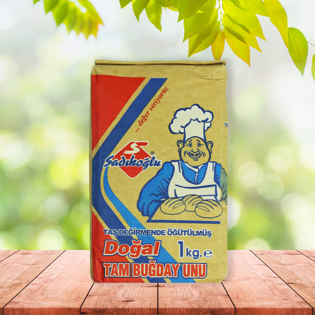 Sadıkoğlu Tam Buğday Unu 1Kg - Doğal Taş Değirmende Öğütülmüş
